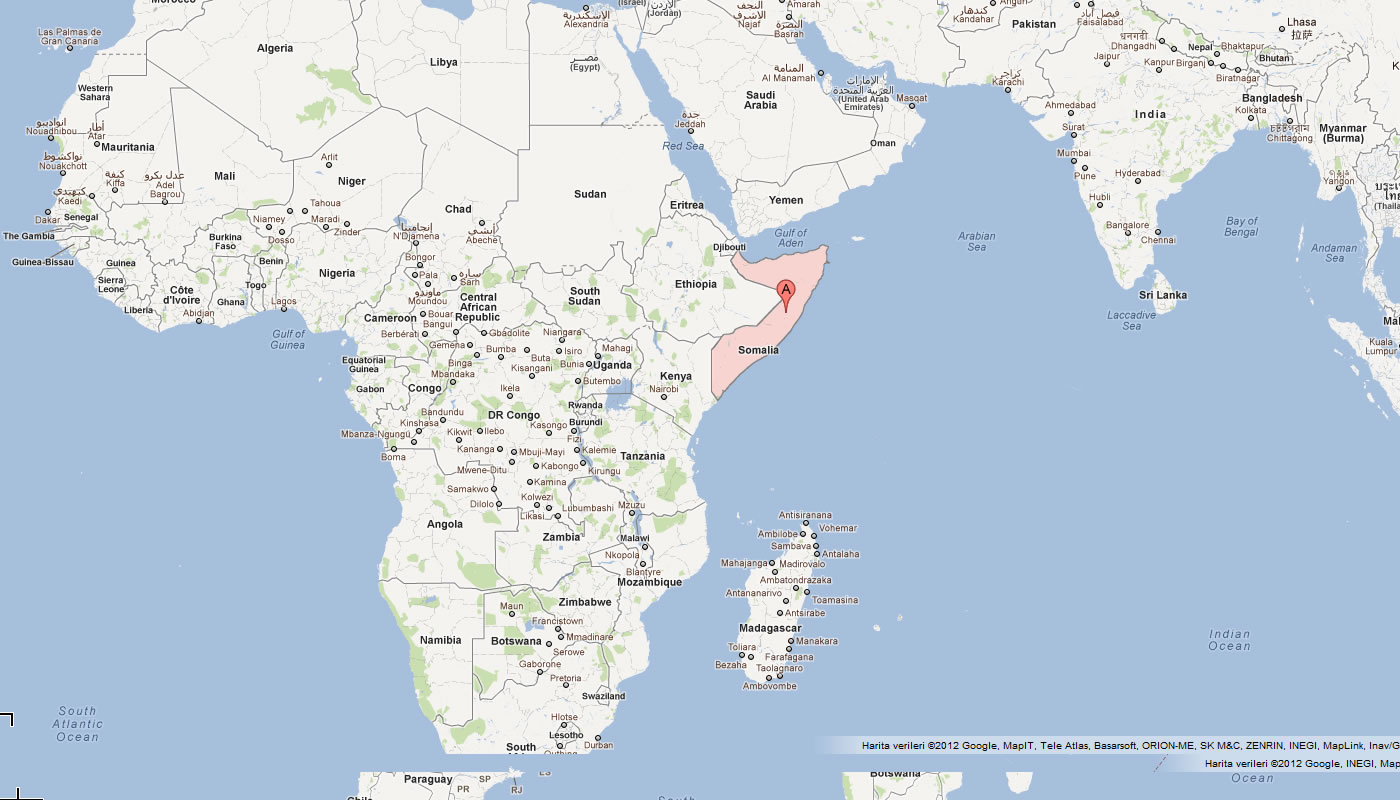carte du somalie afrique
